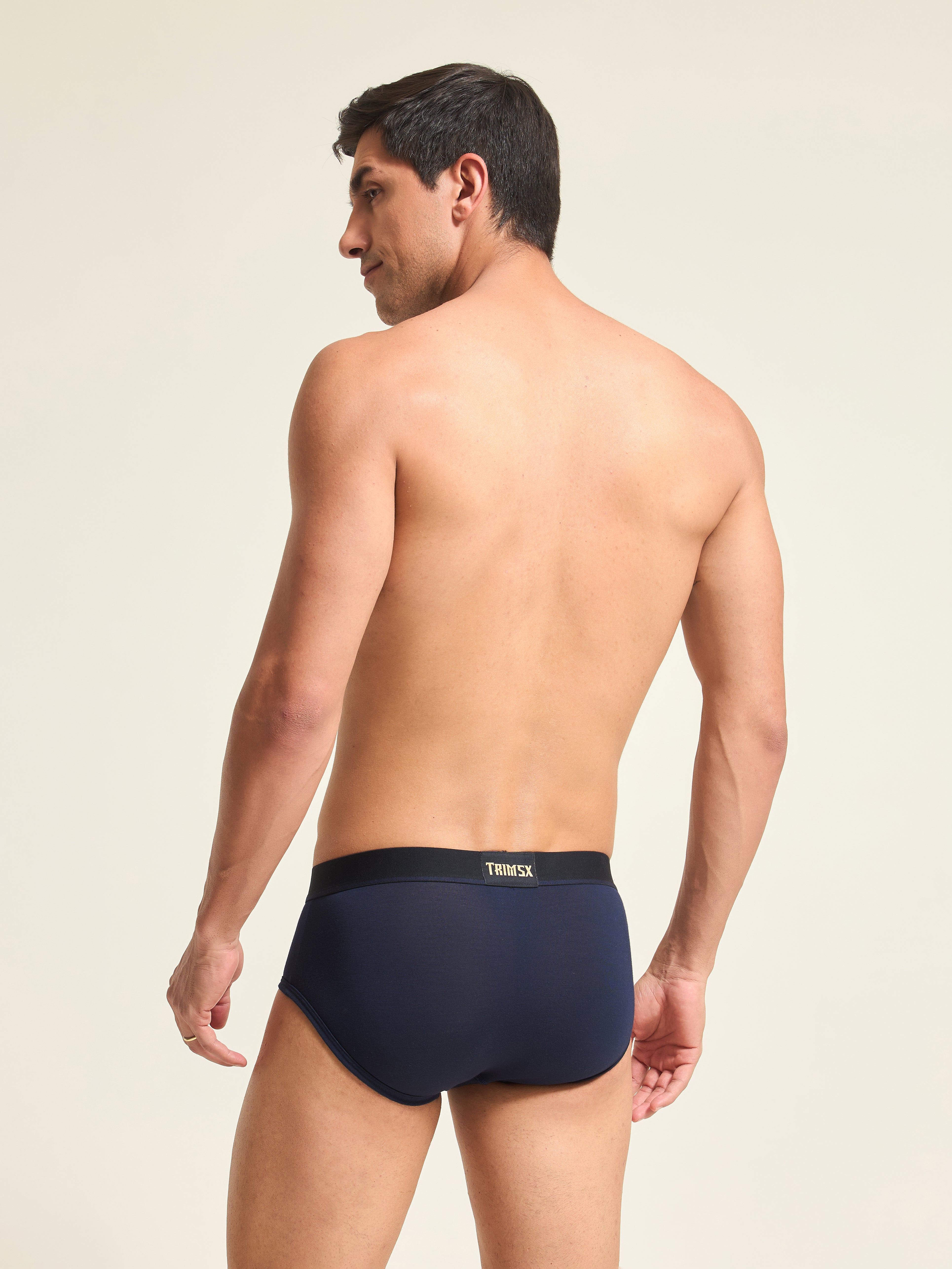 Image of Ultra Soft Modal Elastane Men's Briefs - Midnight Blue