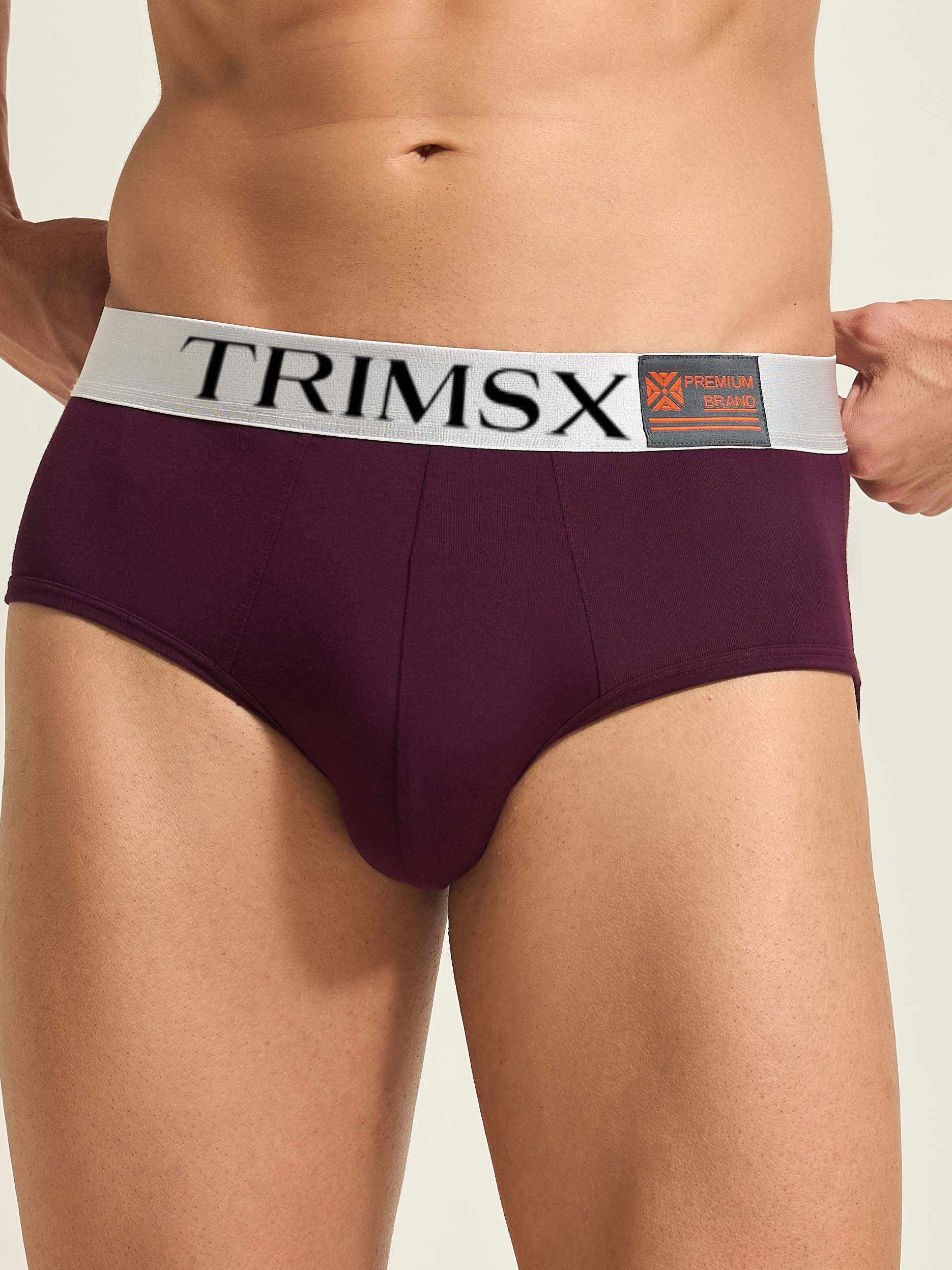 Ultra Soft Modal Elastane Men's Flexi Briefs - Crimson Maroon