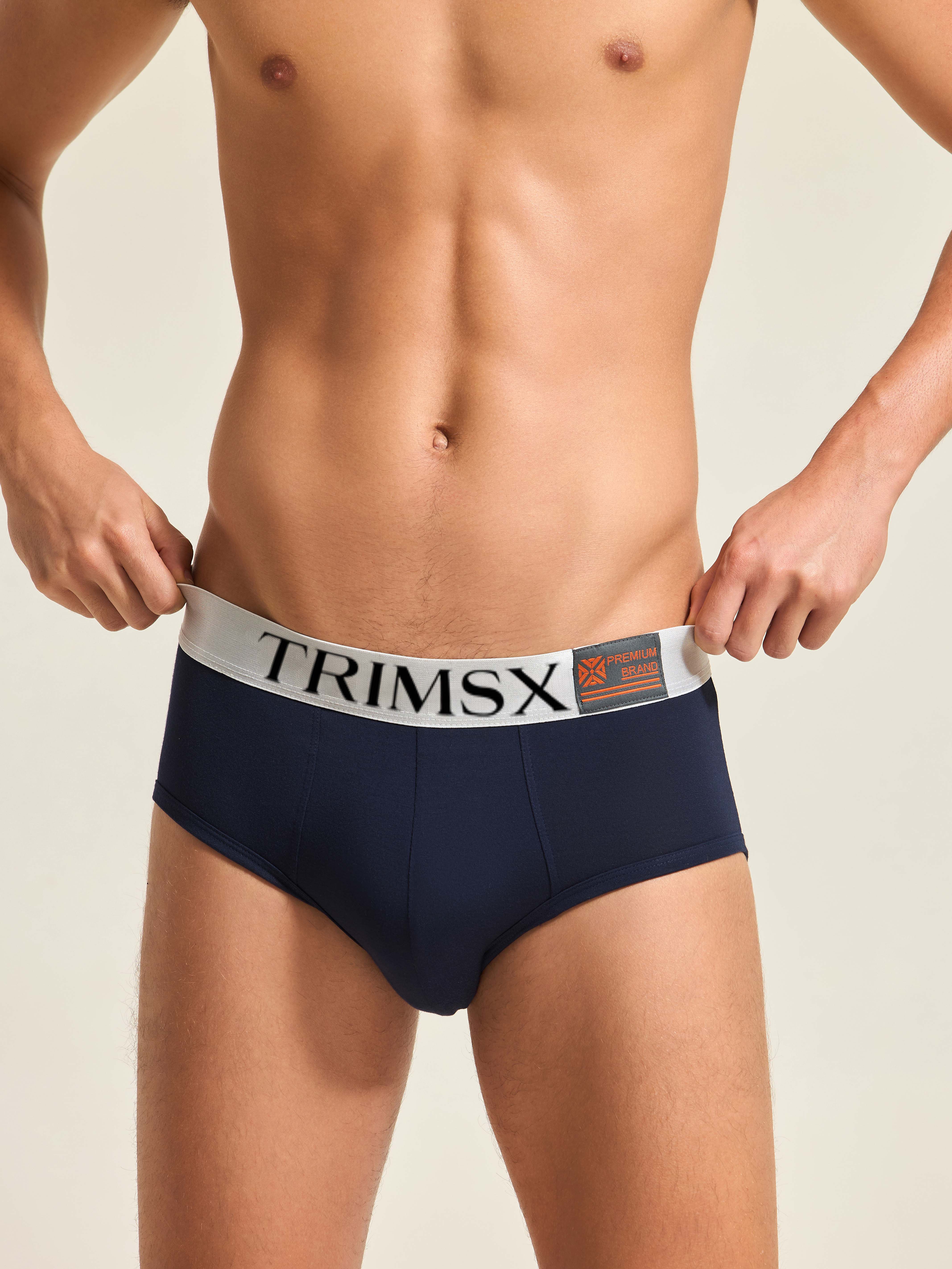 Image of Ultra Soft Modal Elastane Men's  Flexi Briefs - Midnight Blue