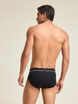 Image of Ultra Soft Modal Elastane Men's Briefs - Slate Black