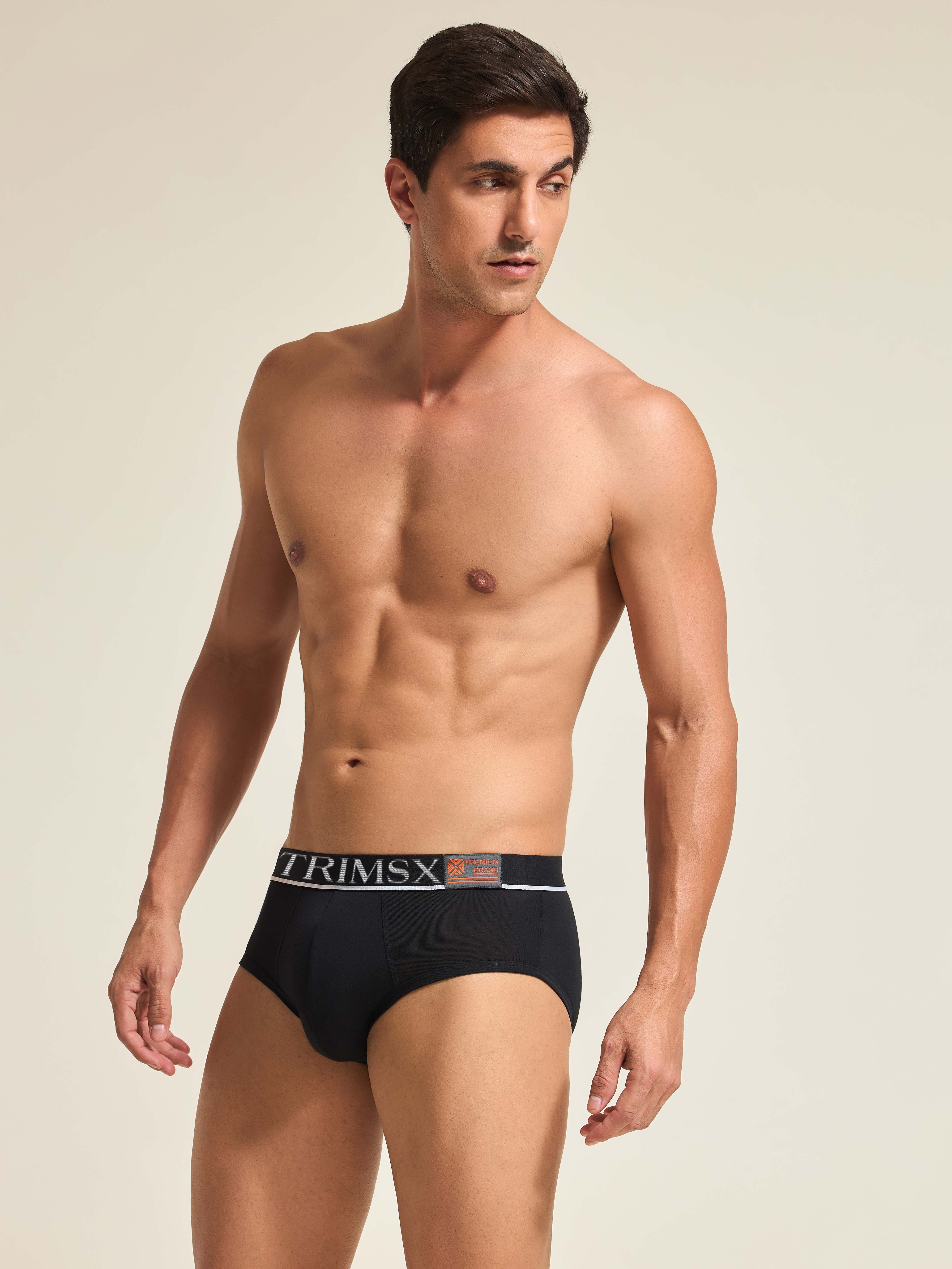 Ultra Soft Modal Elastane Men's Briefs - Slate Black