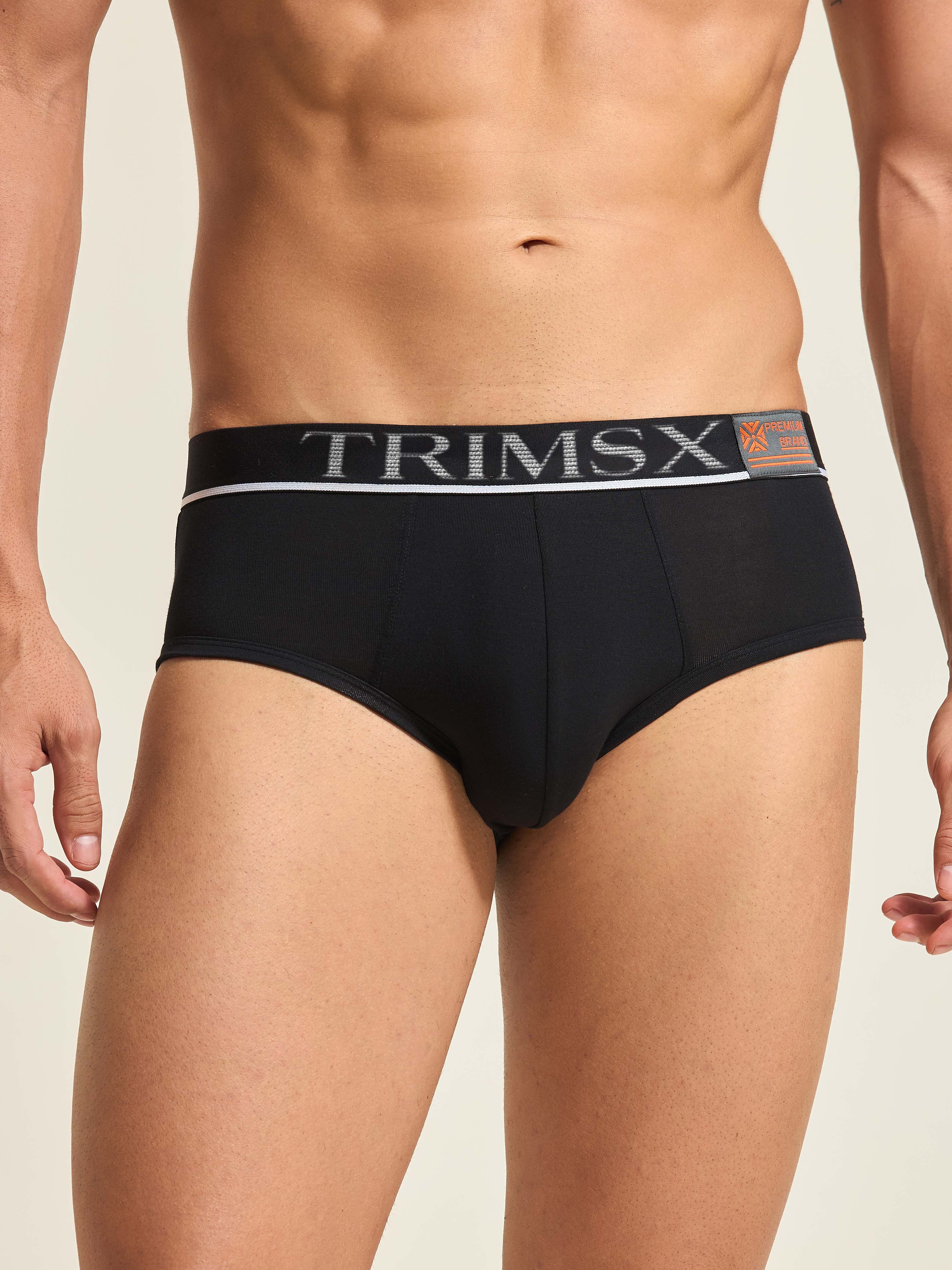 Image of Ultra Soft Modal Elastane Men's Briefs - Slate Black