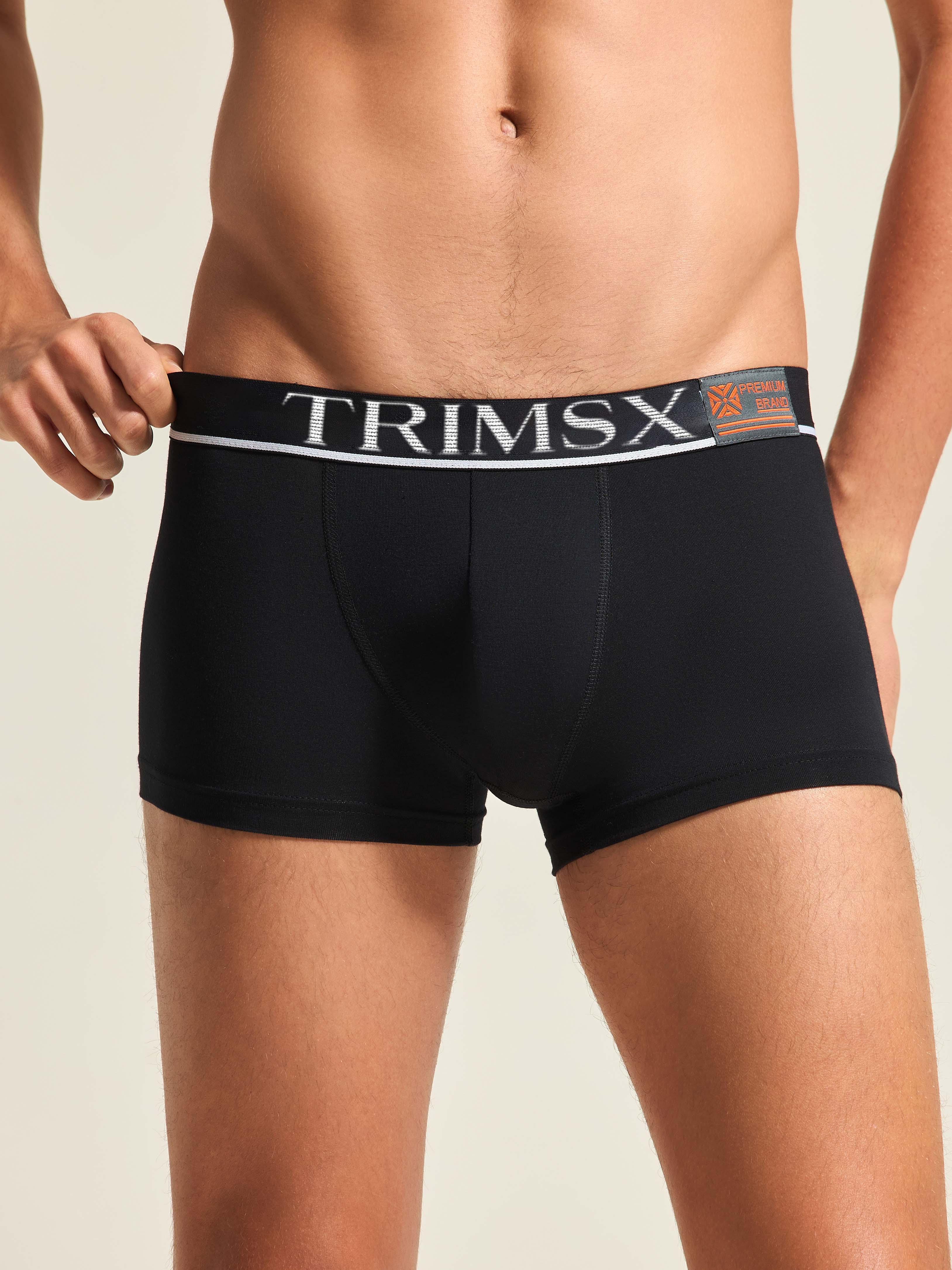 Ultra Soft Modal Elastane Men's Trunks - Slate Black